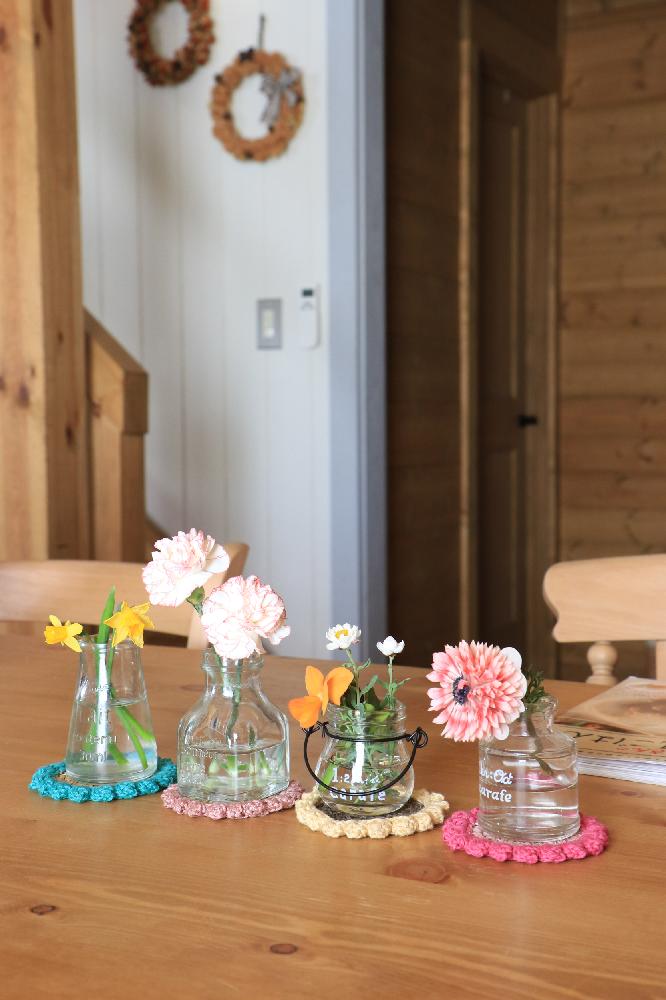 部屋の画像 by Half moon さん | 部屋と春の花たちと癒しと暮らしを楽しむと今日のお花とテーブルフラワーと可愛いと花のある暮らしと花のあるダイニング
