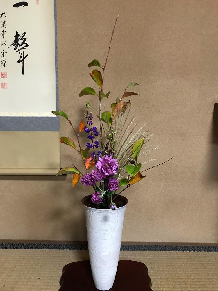 和室の画像 by 絵夢茶さん | 和室とギンミズヒキとハチジョウススキとムラサキシキブと庭に咲く花と生け花と花のある暮らし