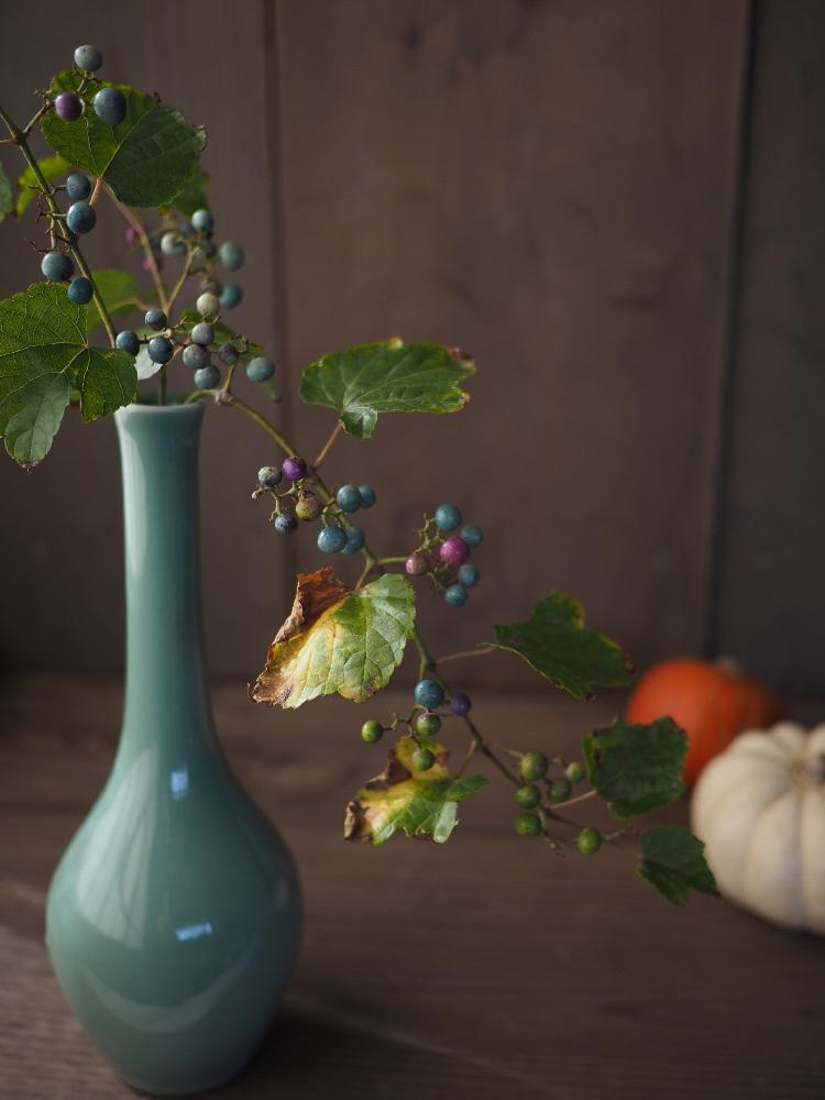 部屋の画像 by couleurさん | 部屋とWEEKEND FLOWERとフラワーレッスンとweekend flower アンバサダーとハロウィンとGS映えとミラーレスカメラで撮影とGS日和と今日の一枚と今日のお花とbouquetと野葡萄の実とフラワーアレンジメント教室とナチュラルスタイルとフラワーアレンジメントと花のある暮らしとお花のある生活とシャビーシックと『ハロウィンアレンジ♪』フォトコンテスト2018と『秋を感じる』フォトコンテストと地味ハロウィン