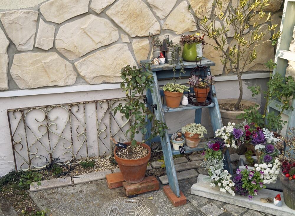 小さな庭の画像 by kekoさん | 小さな庭とNO GREEN NO LIFEと葉ボタン寄せ植えと寄せ植えとmy garden style++とカラーリーフ好きと今日の1枚と植中毒とガーデニングと花のある暮らしとサビサビ好きとガーデンDIYとやっぱり花が好き♡