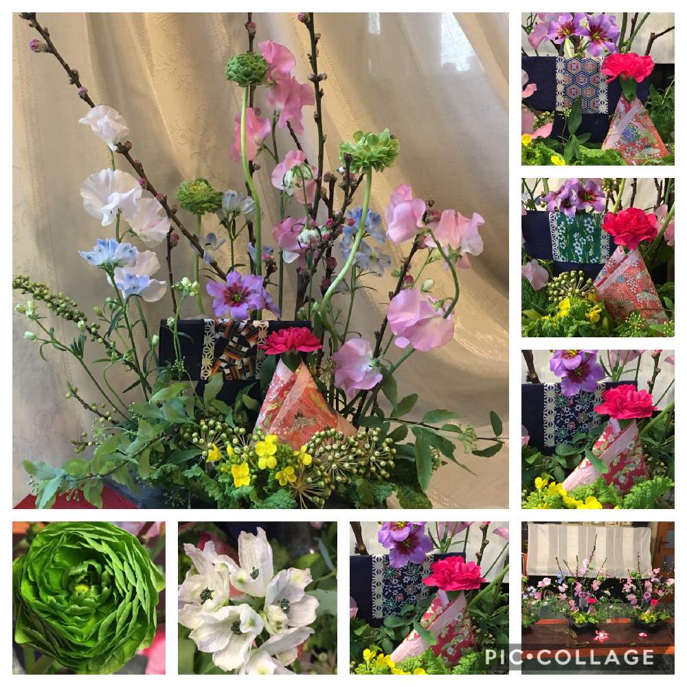 部屋の画像 by berryさん | 部屋とリューココリネの花とピンクのスイートピーとありがとう❤️と素敵なラナンキュラスとスプレーカーネーション♪と デルフィニウムと桃の花♡とフラワーアレンジメントと花のある暮らしと大好き♡︎ʾʾとアオモジの蕾と菜の花♪と素敵