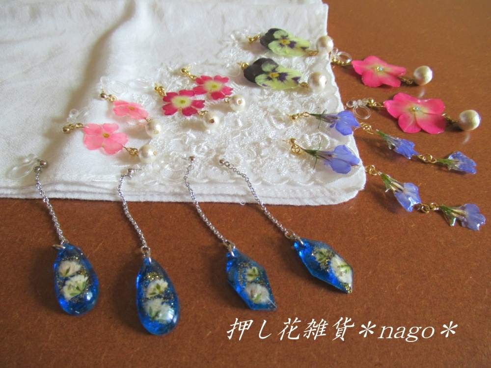の画像 by nagoさん | バラとビオラとロベリアとバーベナとカスミソウとレジンとお誘いとアクセサリーとハンドメイドと押し花