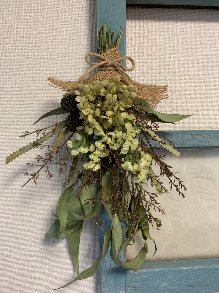 部屋の画像 by ゆかりんさん | 部屋と多肉植物とドライフラワーとスワッグと多肉女子と南天の実とドライフラワーアレンジと花のある暮らしとユーカリ ポポラス❤︎とスターチス♪
