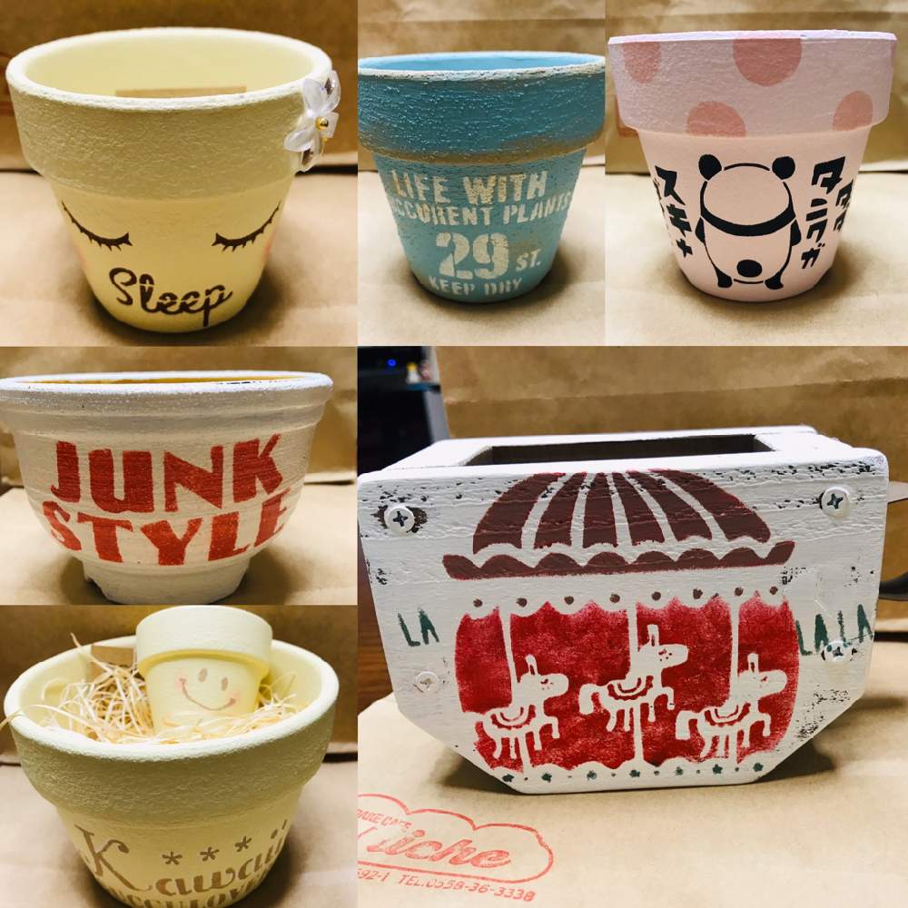 お出かけ先の画像 by masayukiさん | お出かけ先と杢さんの木箱とsweetbasketさんとnicheでお買い物とリメ鉢とsweetbasketさんリメ鉢とハンドメイドと花のある暮らしと可愛いリメ鉢✨とイベントとsleepリメ鉢とsweetbasketさんのsleep鉢とふみにゃんさんのリメ鉢とふみにゃんさんと手作り市とウッドプランター
