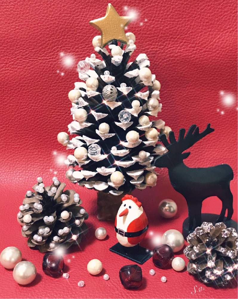 部屋の画像 by Sachieさん | 部屋と✨ きらきら ✨とクリスマス松ぼっくりと松ぼっくりツリーと松ぼっくり☆と花のある暮らし