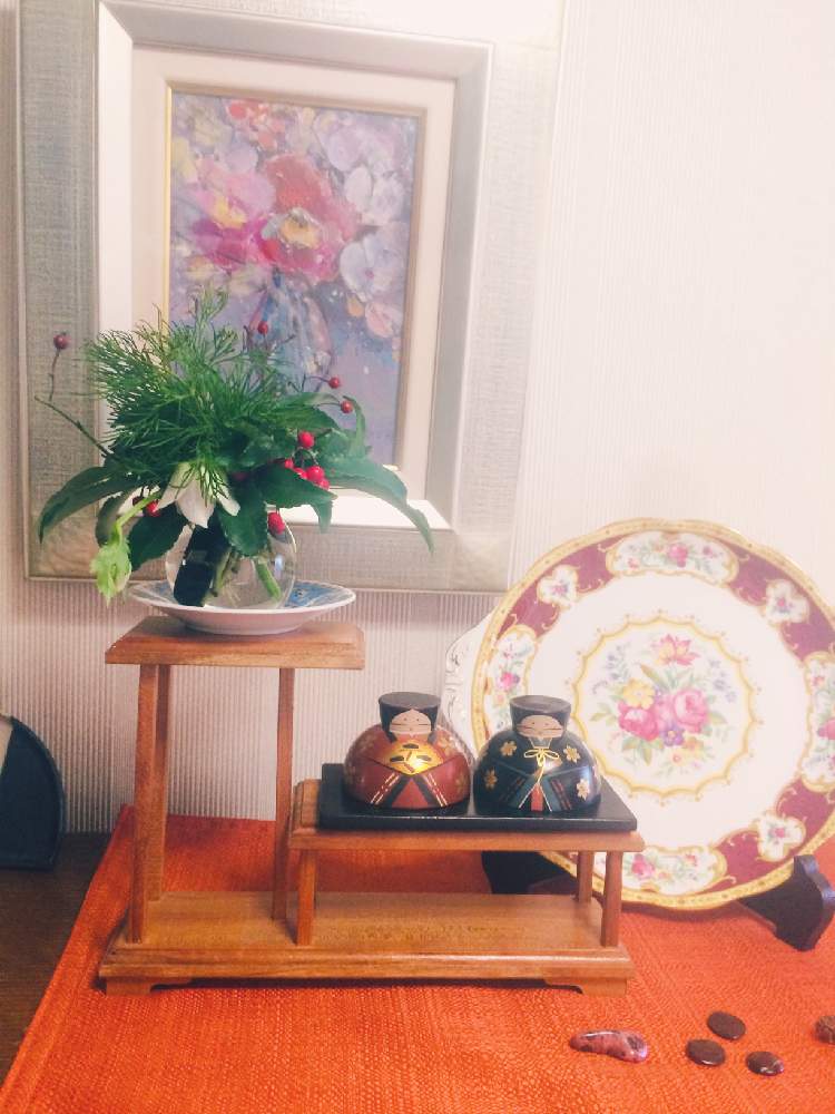 玄関の画像 by ほっぺさん | 玄関と花のある暮らしと春先の花と大内塗雛人形と庭のはなで