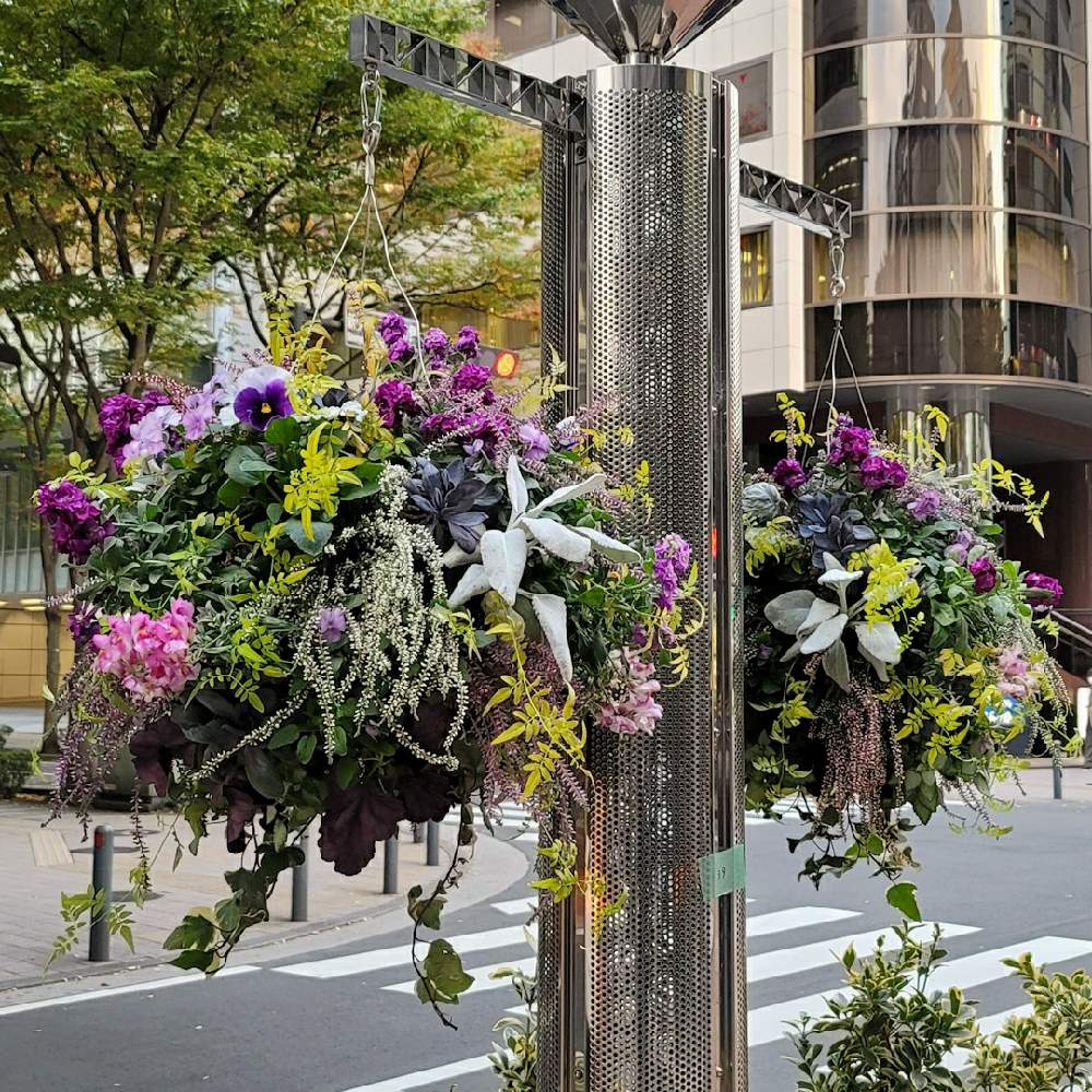 の画像 by 河野自然園さん | 井上まゆ美と新横浜町内会とハンギングバスケットとバスケットと神奈川とビオラ・パンジーと街の風景と新横浜と寄せ植えとGS映えと横浜と季節の花と金魚草☆とナチュラルスタイルとガーデニングと ストックと河野自然園