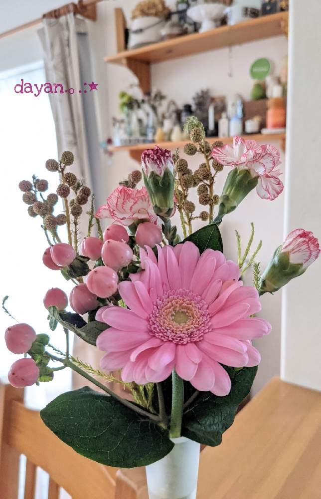 部屋の画像 by dayanさん | 部屋とガーベラとバーゼリアとBloomee lifeとピンクの花とナチュラルスタイルとお花を買おう❣❣と北海道と大人かわいい♪