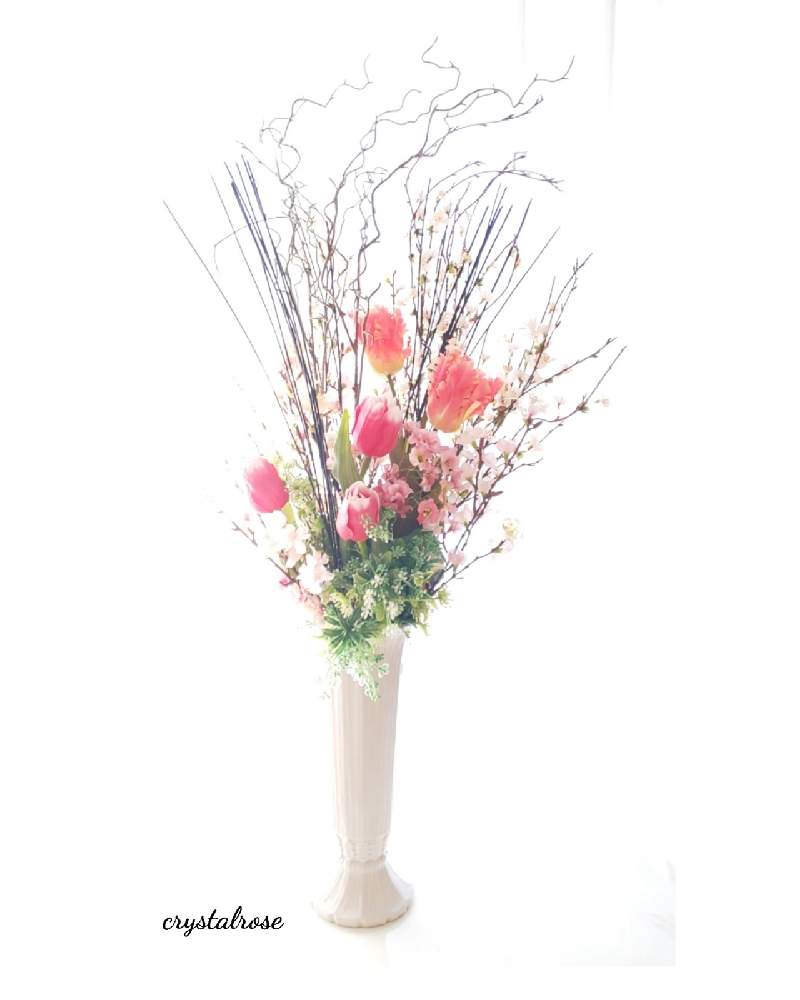 インテリアの画像 by ローズ35さん | インテリアと受付の花と赤いチューリップと「アーティフィシャルフラワー」と花のある暮らしと#アーティフィシャルフラワーと玄関エントランスとレンタルフラワー