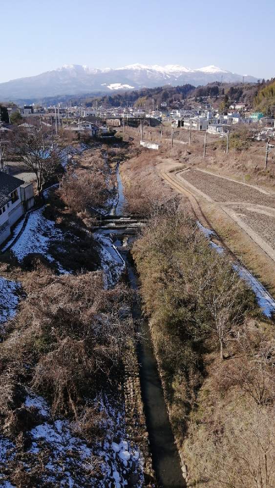 お出かけ先の画像 by 風の駅さん | お出かけ先と冬景色(福島県)と安達太良山(遠景)と水辺の水曜日と雪景色(福島県)とぶらり電動チャリと六角川(二本松市)