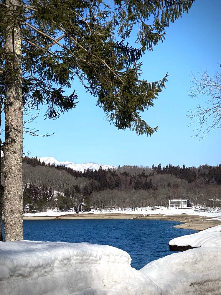 お出かけ先の画像 by sankamiさん | お出かけ先と冬景色と雪山と湖のある風景と青木湖とiPhone11ProPhoto