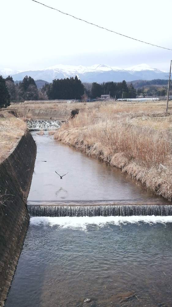 お出かけ先の画像 by 風の駅さん | お出かけ先とぶらり電動チャリと水辺の水曜日と油井川(二本松市)と安達太良山(遠景)と土曜の土手の日と雲仲間と土曜はお空の発表会