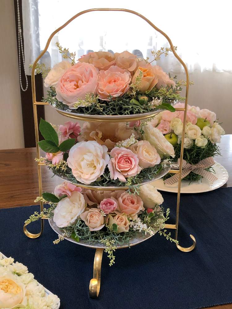 部屋の画像 by Rikasgardenさん | 部屋とシルバープリペットとブルーアイスとつるバラ コーネリアとアンティークレースとバラ・ラマリエとつるジュリアとマリアTNと花のある空間と薔薇愛同盟と春の色とおうち園芸とアレンジと今年のお気に入りとはなあそびと色遊びとミニバラ好きと花のある暮らしとばら 薔薇 バラとバラのアレンジメント