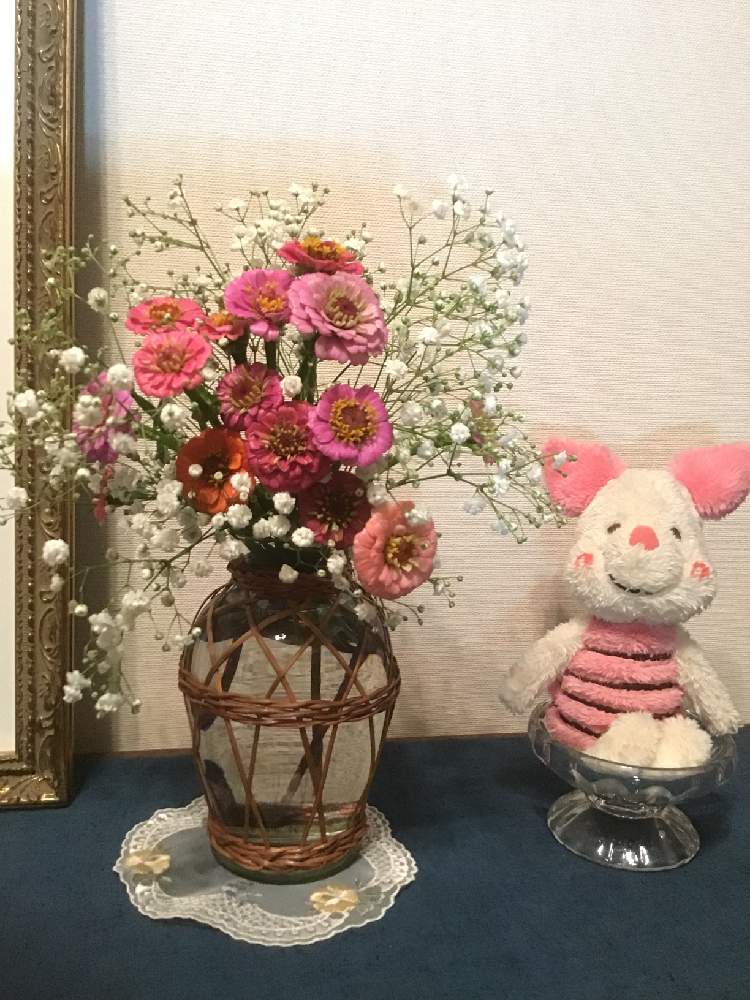 玄関の画像 by うたちゃんさん | 玄関と小さな アレンジとGS映えとGS日和とマスコット達とかすみ草。と百日草 ♪とカスミソウ。