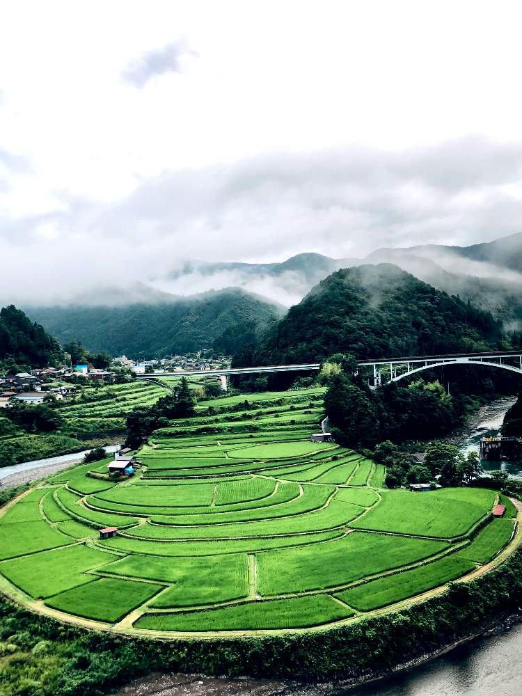 お出かけ先の画像 by オイスターウニコさん | お出かけ先と山々とあらぎ島と棚田の風景と雨模様と雲仲間と土曜はお空の発表会と田園風景