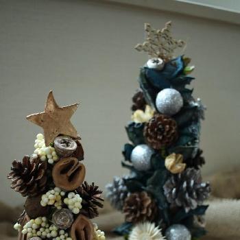 手作りツリーの画像 by asami さん | インテリアと松ぼっくりと鬼くるみと冬に負けない！と今日の一枚と手作りツリーと冬を楽しむとクリスマス