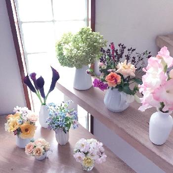 お花屋さんごっこの画像 by nao＊さん | 部屋とグラジオラスと花のある暮らしと切花向きの植物とバラを楽しむとお花屋さんごっこ