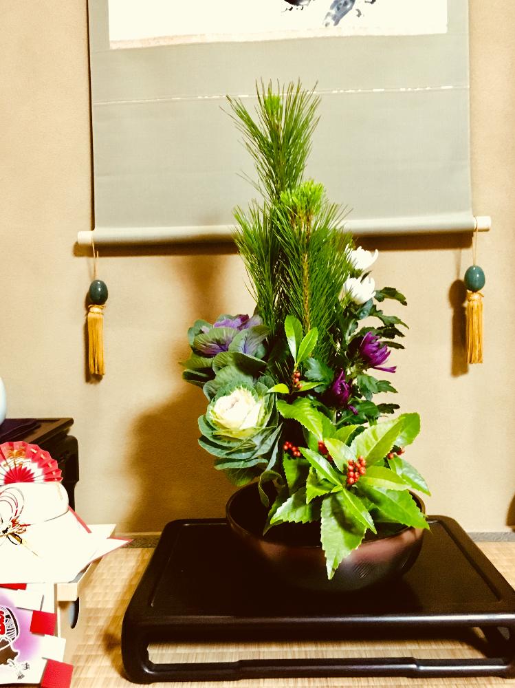 ハボタンの投稿画像 By ピコさん キクと お正月飾り18 コンテストと花のある暮らしと実家の床の間 18月1月1日 Greensnap グリーンスナップ