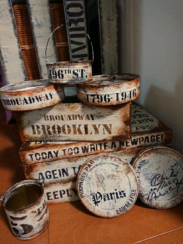 リメ缶 リメ鉢の投稿画像 By Keikoさん リメ缶 手作りリメイク缶とステンシルとザラザラベースとリメ箱とダイソーと自作リメ缶 18月2月9日 Greensnap グリーンスナップ