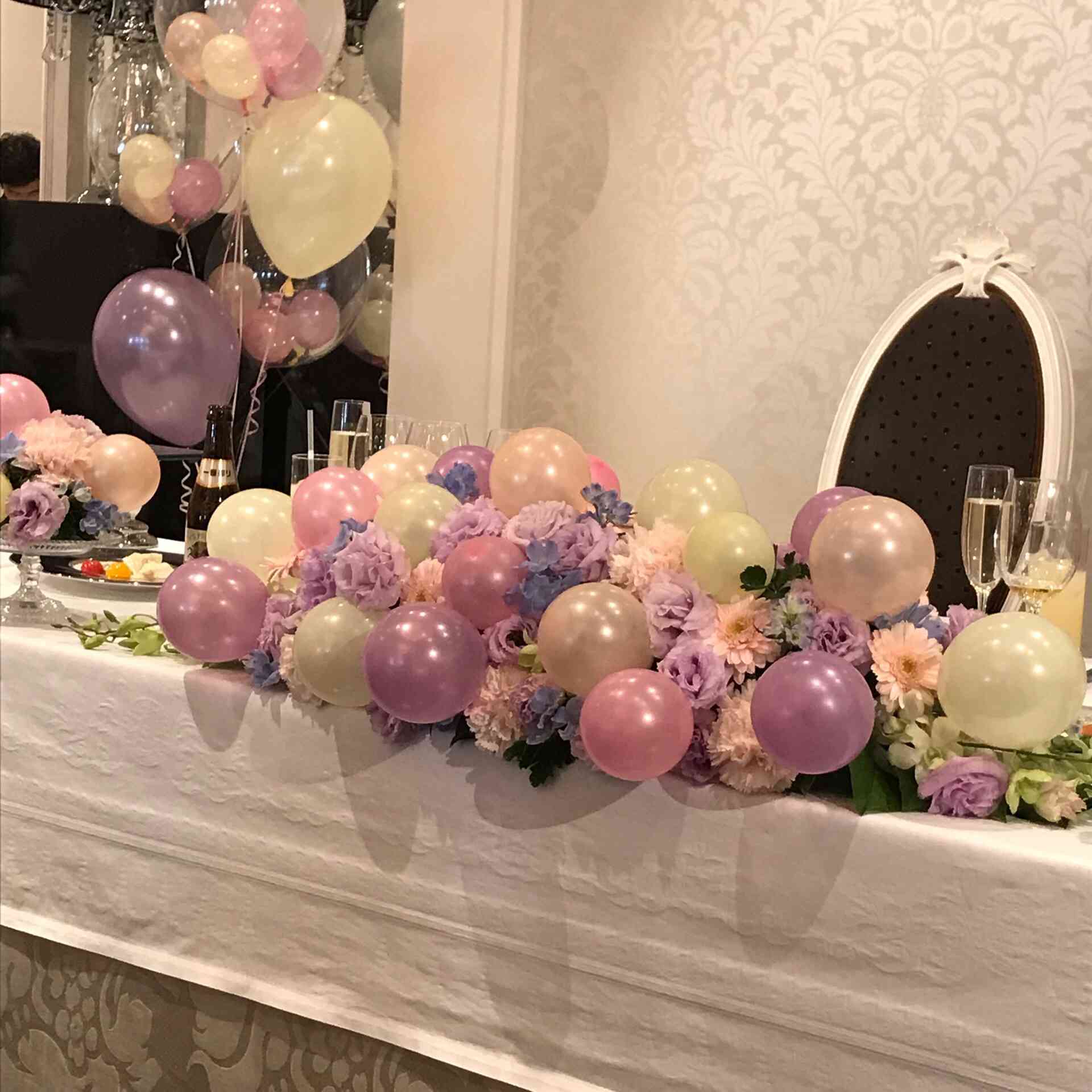 ハンドメイド❣️ひまわり娘とひまわり畑❣️パープルフラワーアレンジ