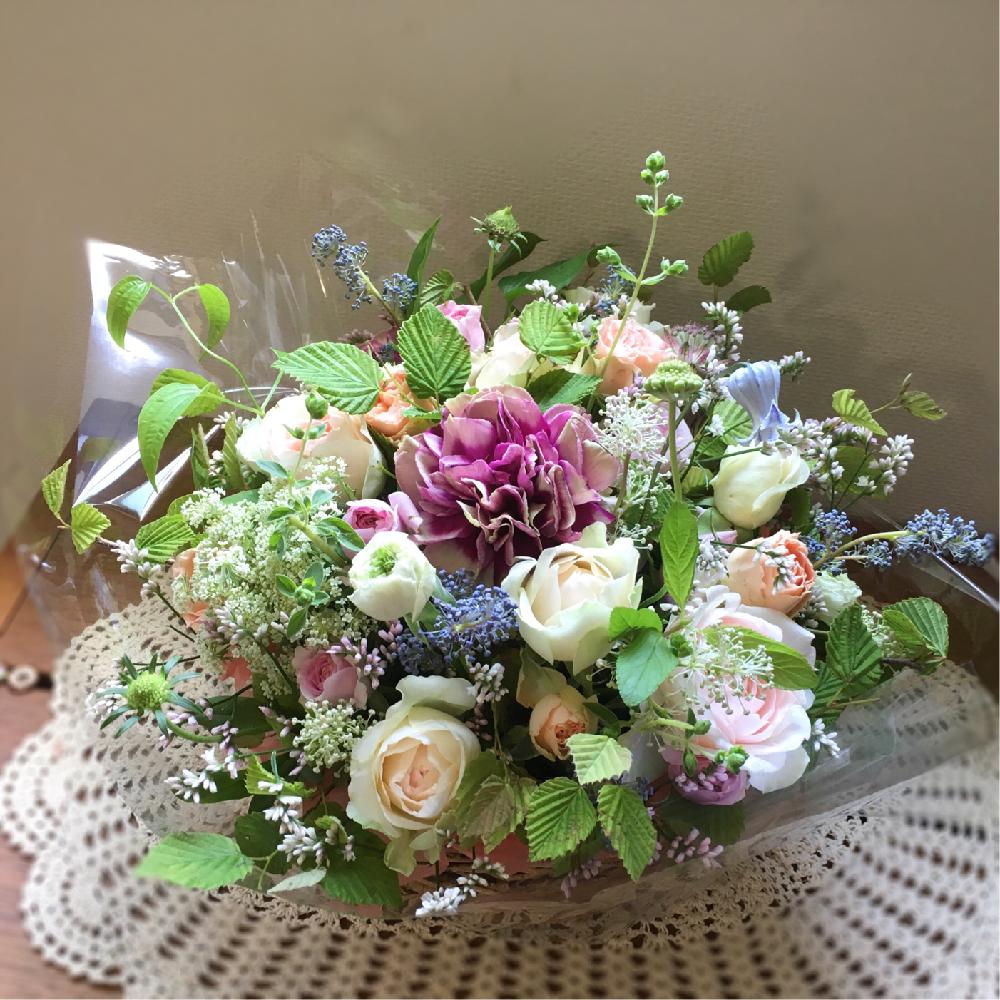 バラの投稿画像 By Hiromiさん カーネーションとヒメミズキとスターチスとクレマチスとカリフォルニアライラックとオレガノとバスケットアレンジメント とナチュラルスタイルとフラワーアレンジメントとプレゼント用 と花のある暮らしとスマイルアレンジメントと切り花と