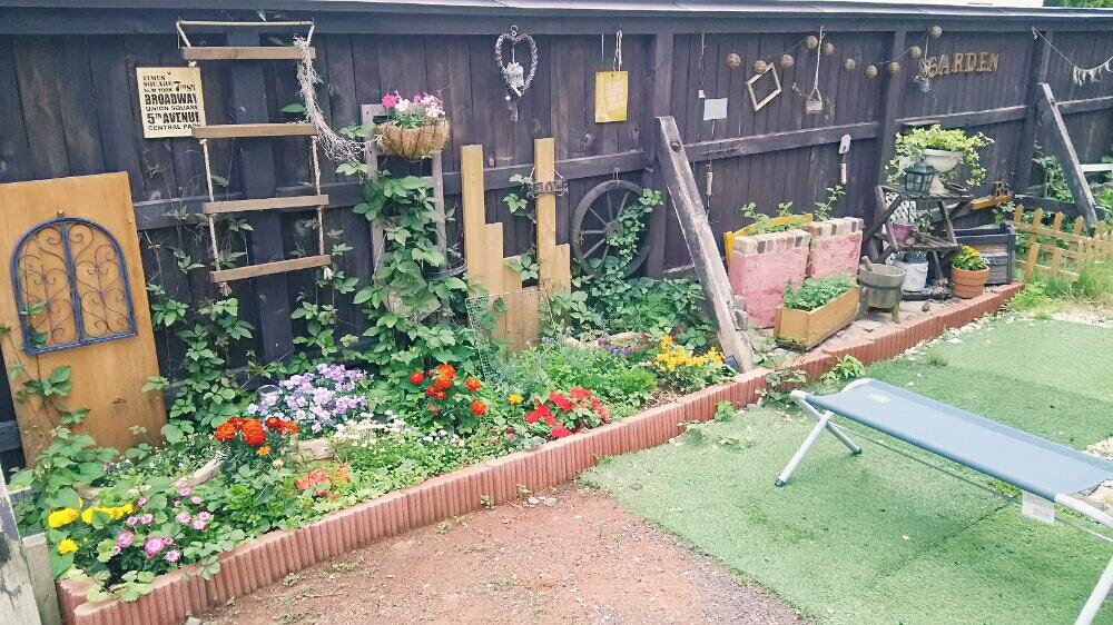 レンガの投稿画像 By Nasyuryuさん 花壇と庭作りとdiyとdiy花壇と玄関先 18月6月12日 Greensnap グリーンスナップ