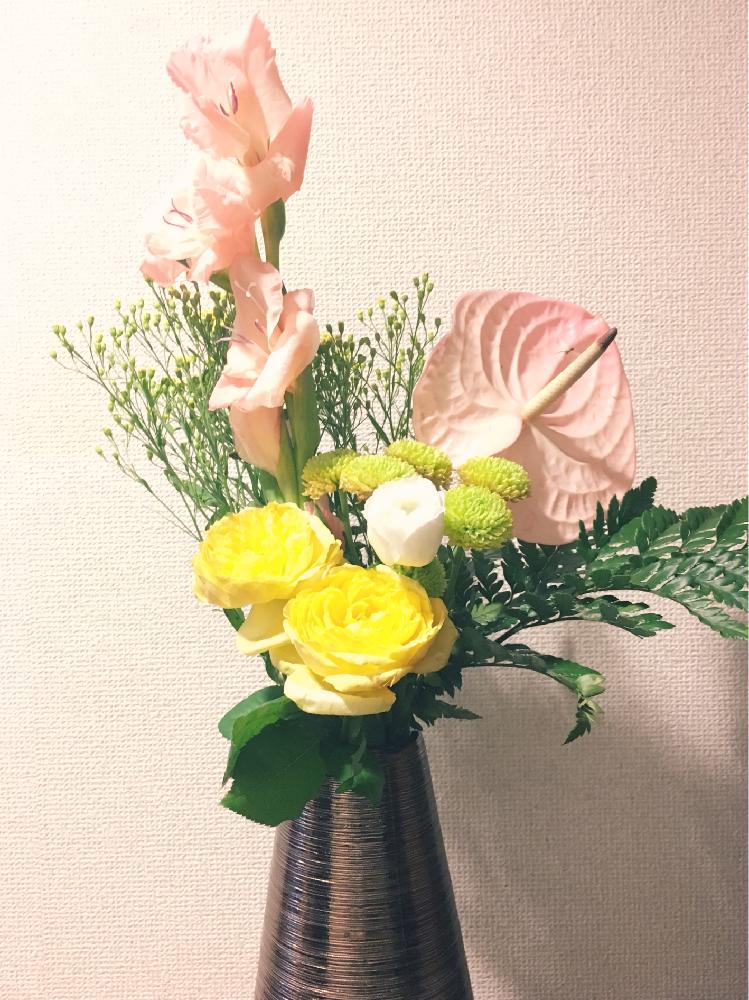 アンスリウムの投稿画像 By さしさん グラジオラスと切花と花瓶と花のある暮らし 18月6月15日 Greensnap グリーンスナップ