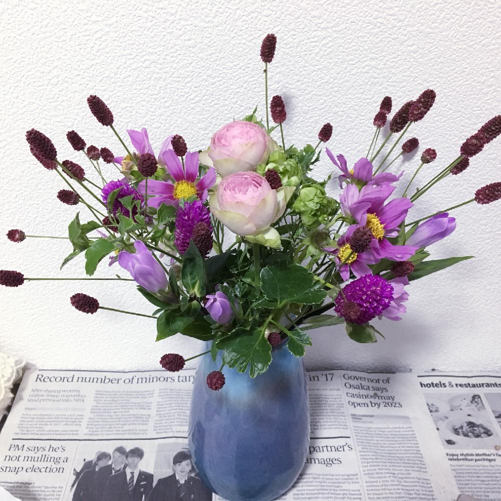 バラの投稿画像 By こじまさん リンドウとコスモスとワレモコウとポリスキ 18月9月4日 Greensnap グリーンスナップ Greensnap グリーンスナップ