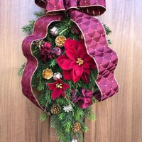 手作り,花のある暮らし,クリスマスリース,クリスマススワッグ,冬が来るの画像