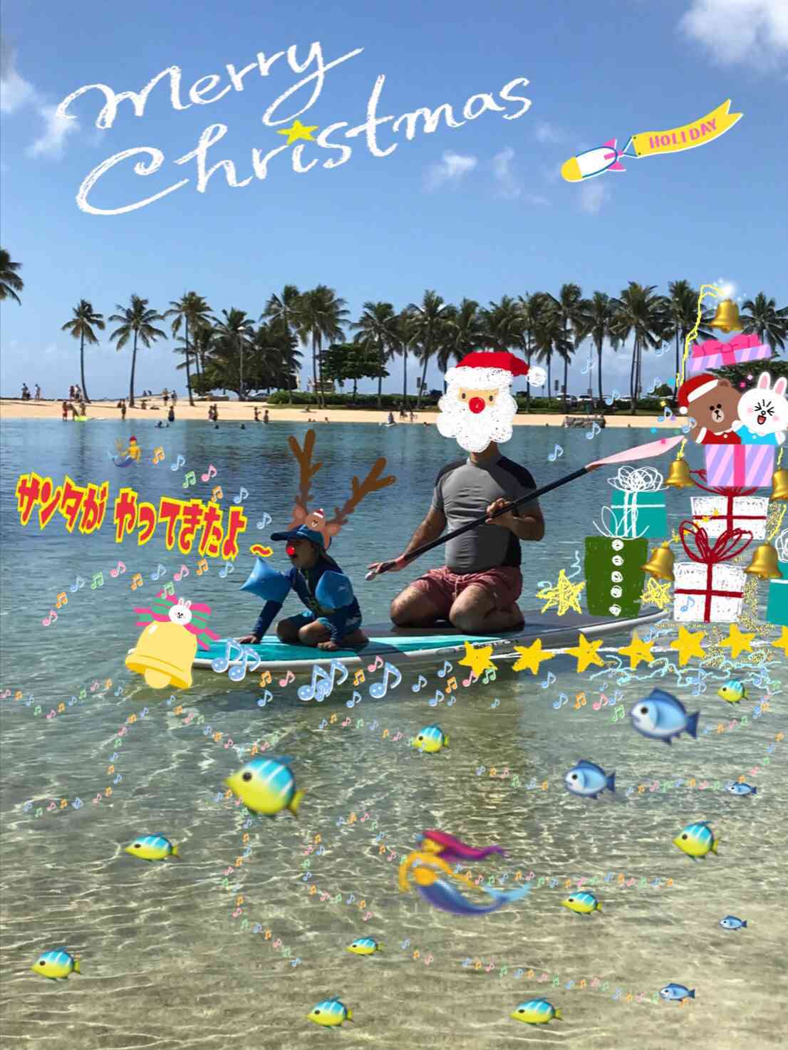 ドイツRG クリスマス ハワイ サーフィン くるみ割り人形 眼鏡サンタ