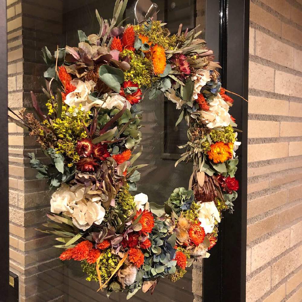 花のある暮らしの投稿画像 By ひこうき雲さん ドライフラワーとドライフラワー リースとサマーリース 19月4月30日 Greensnap グリーンスナップ