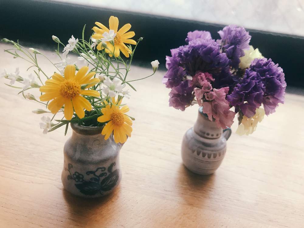 スターチスの投稿画像 By さゆさん デイジーとかすみ草と花のある暮らしとgs映えとミニ花瓶 19月6月10日 Greensnap グリーンスナップ