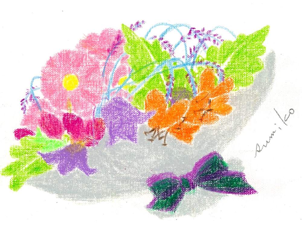 センスの投稿画像 By るんるんるんさん 花束 ブーケとイラストとアートと色鉛筆と色鉛筆画と花のある暮らしとかわいいとおしゃれ と花束とフラワーアレンジメント 2019月7月23日 Greensnap グリーンスナップ