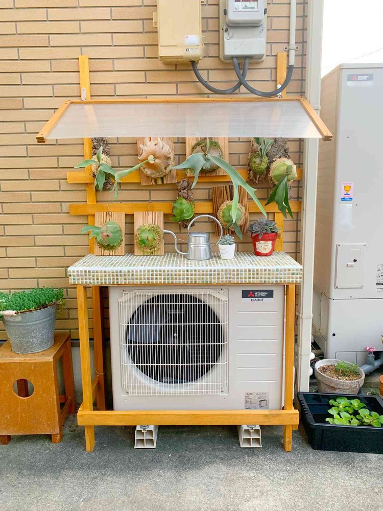 室外機カバーからの〜多肉棚兼ビカク棚を製作！｜?GreenSnap 