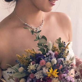 ラベンダー,ブライダル ブーケ,花束 ブーケ,結婚式,思い出の花の画像