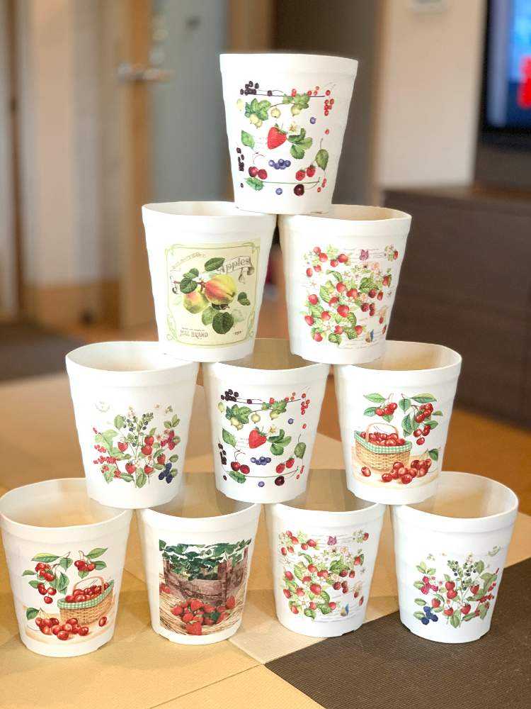 プラ鉢をデコパージュして華やかに Greensnap グリーンスナップ