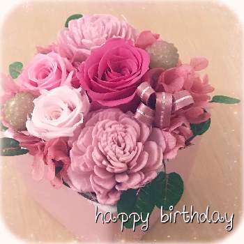 バラ,プリザーブドフラワー,プレゼント,ピンクの花,誕生日の画像