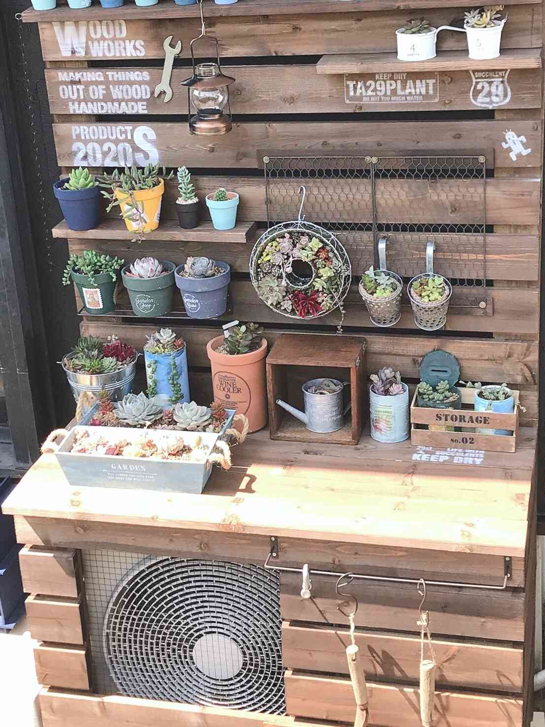 多肉植物用室外機カバー棚が出来るまで。｜🍀GreenSnap（グリーン