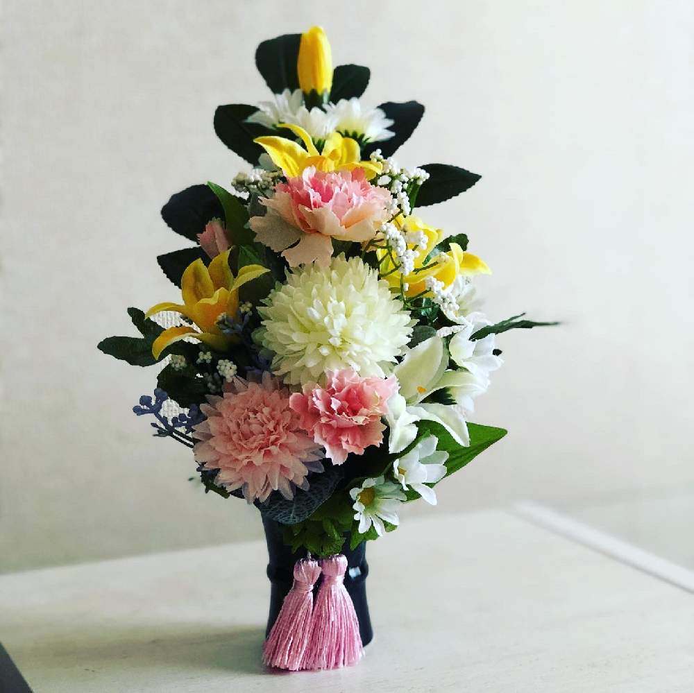 フラワーアレンジメントの投稿画像 By クローバーさん 仏花と花のある暮らしとシルク仏花 月8月日 Greensnap グリーンスナップ