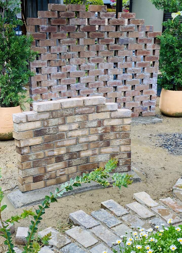 レンガの投稿画像 By H17さん 手作りの庭とアンティークレンガとおうち園芸とdiyとガーデニングと外構 月9月1日 Greensnap グリーンスナップ