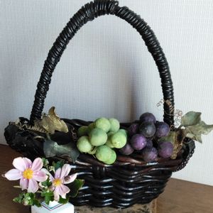 秋明菊,秋明菊,石粉粘土細工,石粉粘土細工,葡萄二種の画像