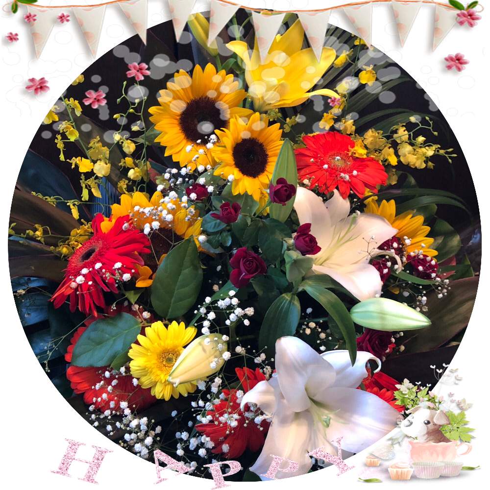 花のある暮らしの投稿画像 By Ichiさん Happy Birthday とお花の プレゼント 月10月7日 Greensnap グリーンスナップ