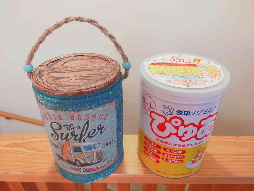ガーデニング雑貨 リメイク缶 リメ缶 アースホワイト したし