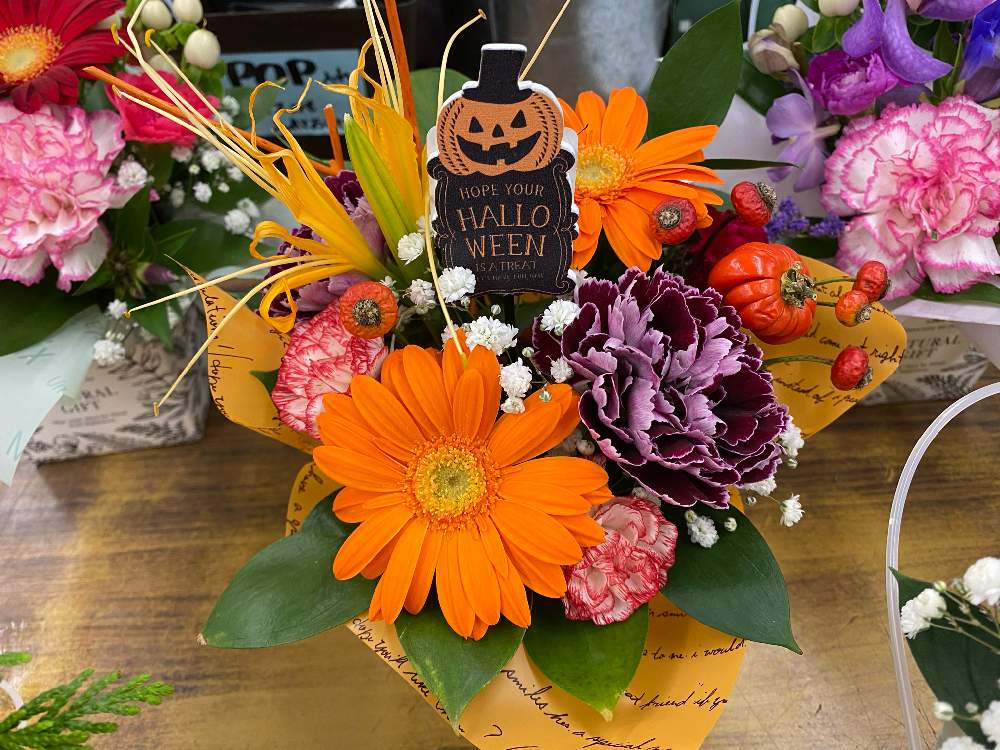 カーネーションの投稿画像 By 花梨さん ガーベラとリコリスとハロウィンアレンジ とハロウィンアレンジ 月10月 23日 Greensnap グリーンスナップ Greensnap グリーンスナップ