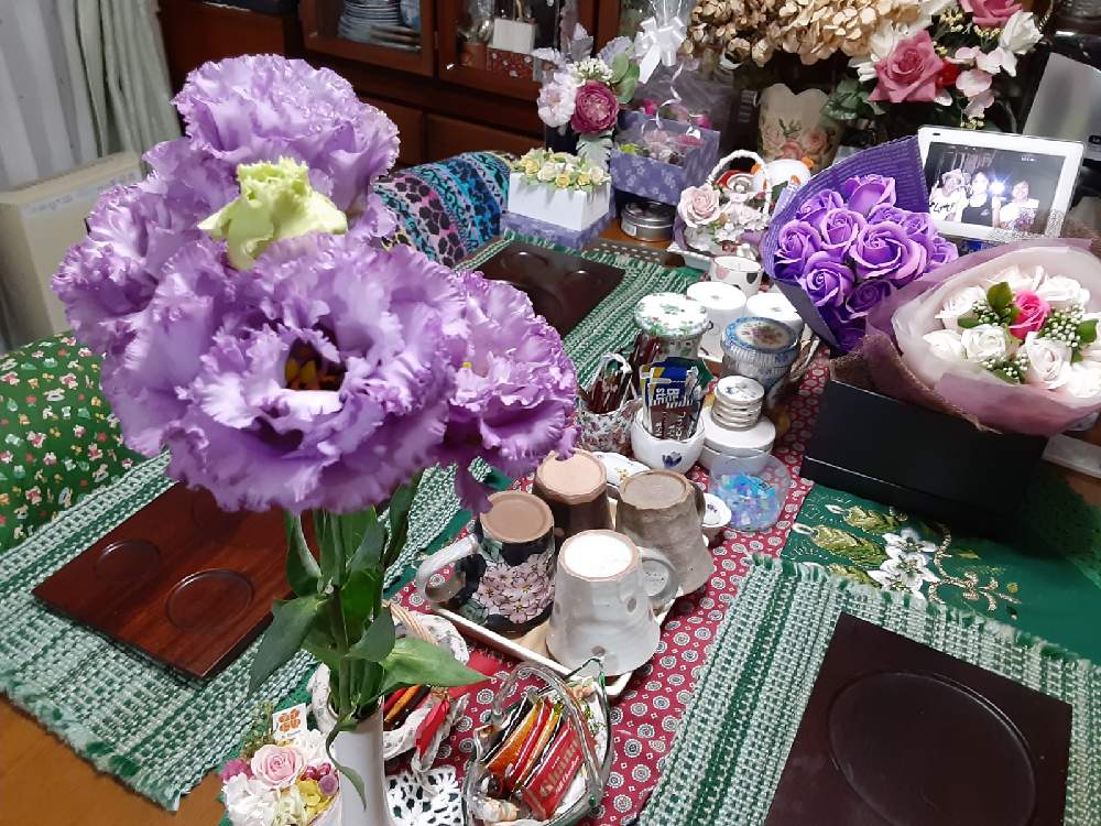 トルコキキョウの投稿画像 By Nobu68さん 薔薇と季節の花を楽しむと新型コロナウィルスに負けるなとおうち園芸と花のある暮らしと紫の花 月11月5日 Greensnap グリーンスナップ