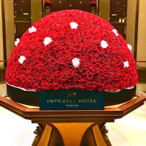 プリザーブドフラワー バラ,ばら,帝国ホテルのロビー装花,アプローチの画像
