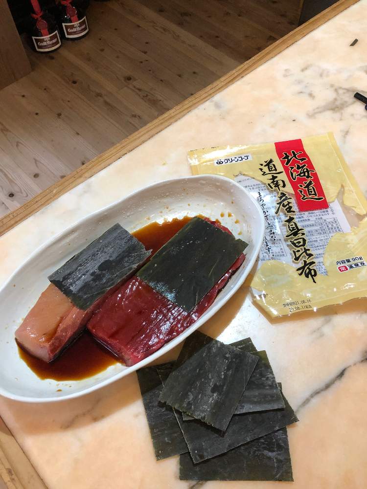 真昆布の投稿画像 By すえすえさん 本マグロ赤身とブリブロック 月11月7日 Greensnap グリーンスナップ