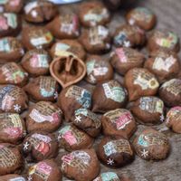 木の実オーナメント,くるみ,胡桃の殻,胡桃,姫胡桃の画像