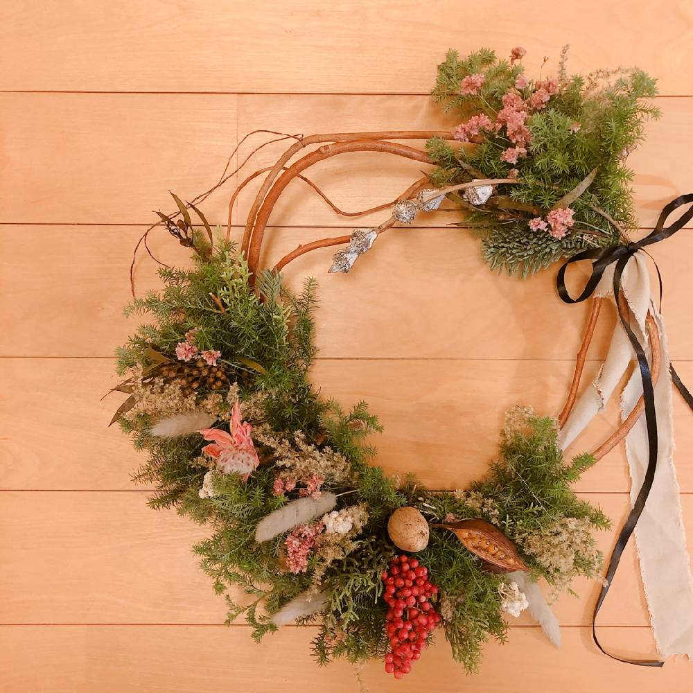 リースの投稿画像 By ともこさん 手作りリースと花のある暮らしとクリスマスリースと冬のお花 月12月5日 Greensnap グリーンスナップ