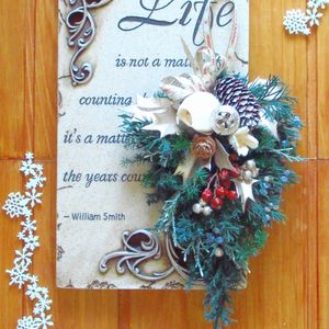 クリスマス,ドライフラワー,リース,スワッグ,花のある暮らしの画像